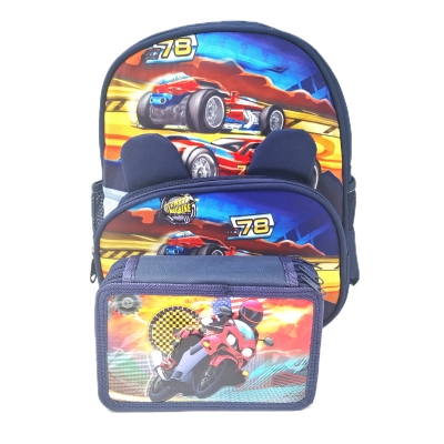 Set Ghiozdan Masina + Penar 