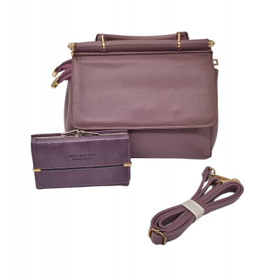 Set Geanta Violet + Portofel