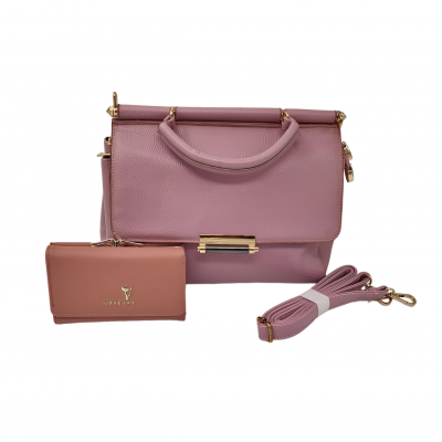 Set Geanta Roz + Portofel
