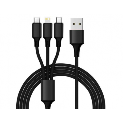 Cablu De Date 3 In 1 Negru