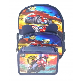 Set Ghiozdan Masina + Penar 