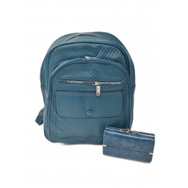 Set Rucsac + Portofel Albastru