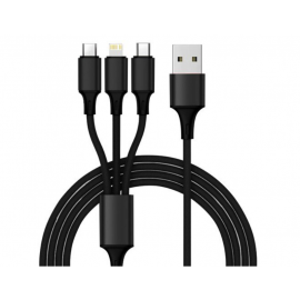 Cablu De Date 3 In 1 Negru