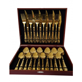 Set Tacâm 24 Piese Aurii